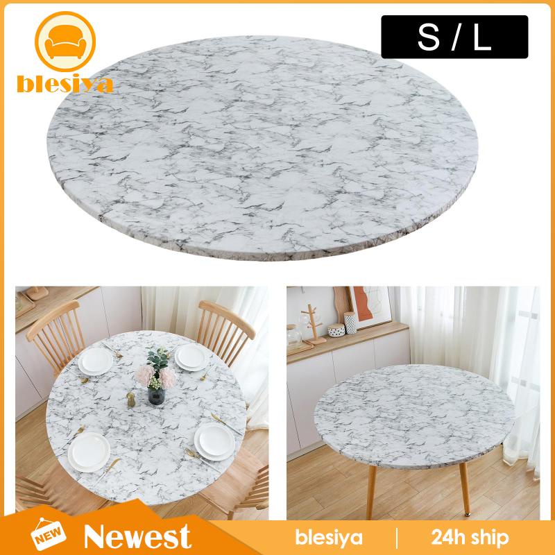 Khăn Trải Bàn Tròn Bằng Vinyl Họa Tiết Cẩm Thạch Màu Trắng Chống Bám Bẩn 100 Cái