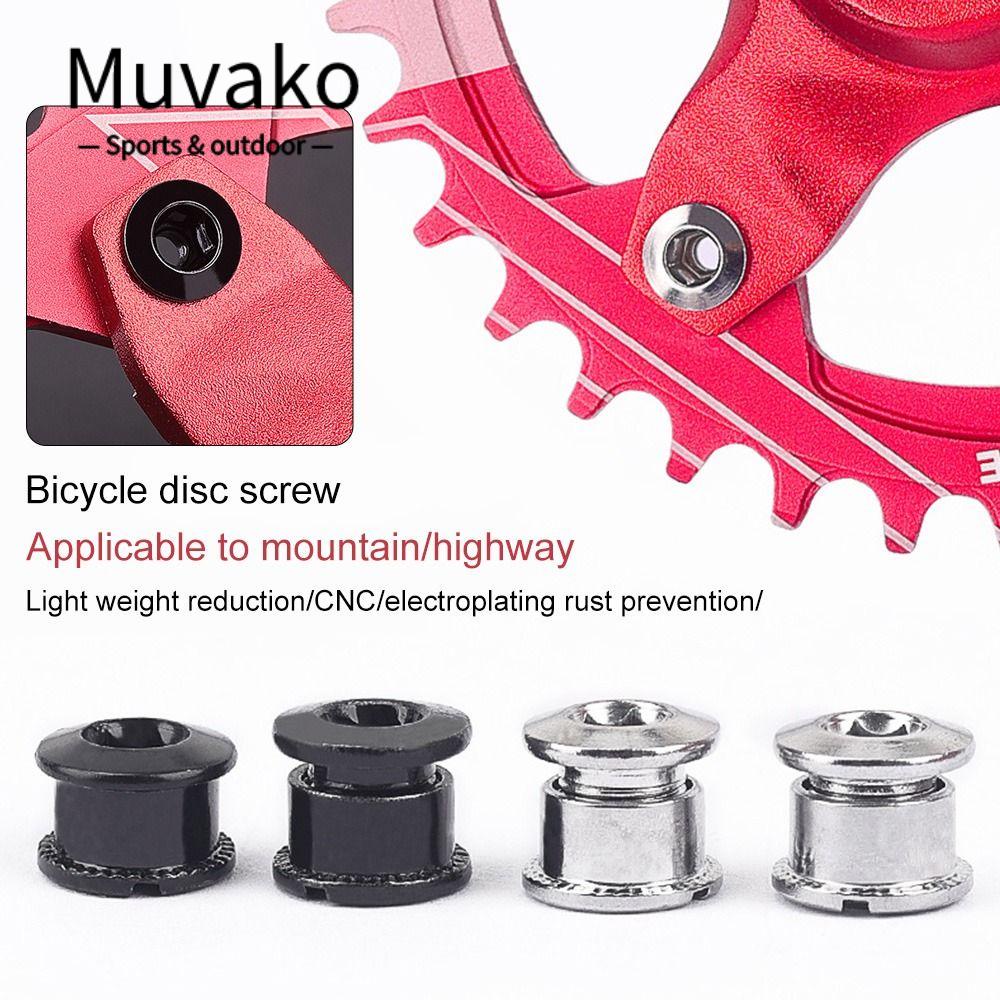 MUVAKO Bộ 4 Ốc Vít Gắn Bánh Xích Xe Đạp Chất Lượng Cao