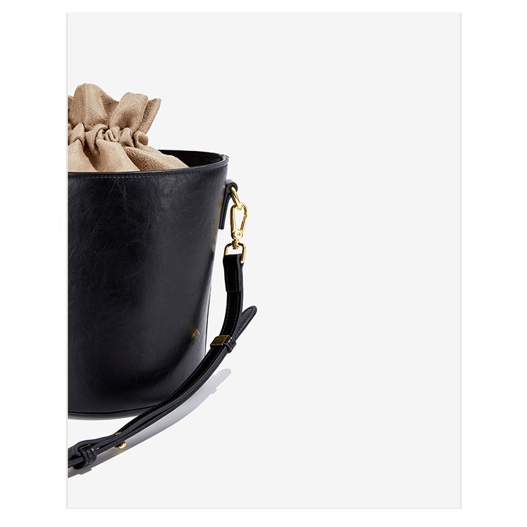 Túi Đeo JASMIN NOIR Chéo Da PU Hình Trụ Nhỏ Nhắn Phong Cách Cổ Điển Thời Trang Cho Nữ