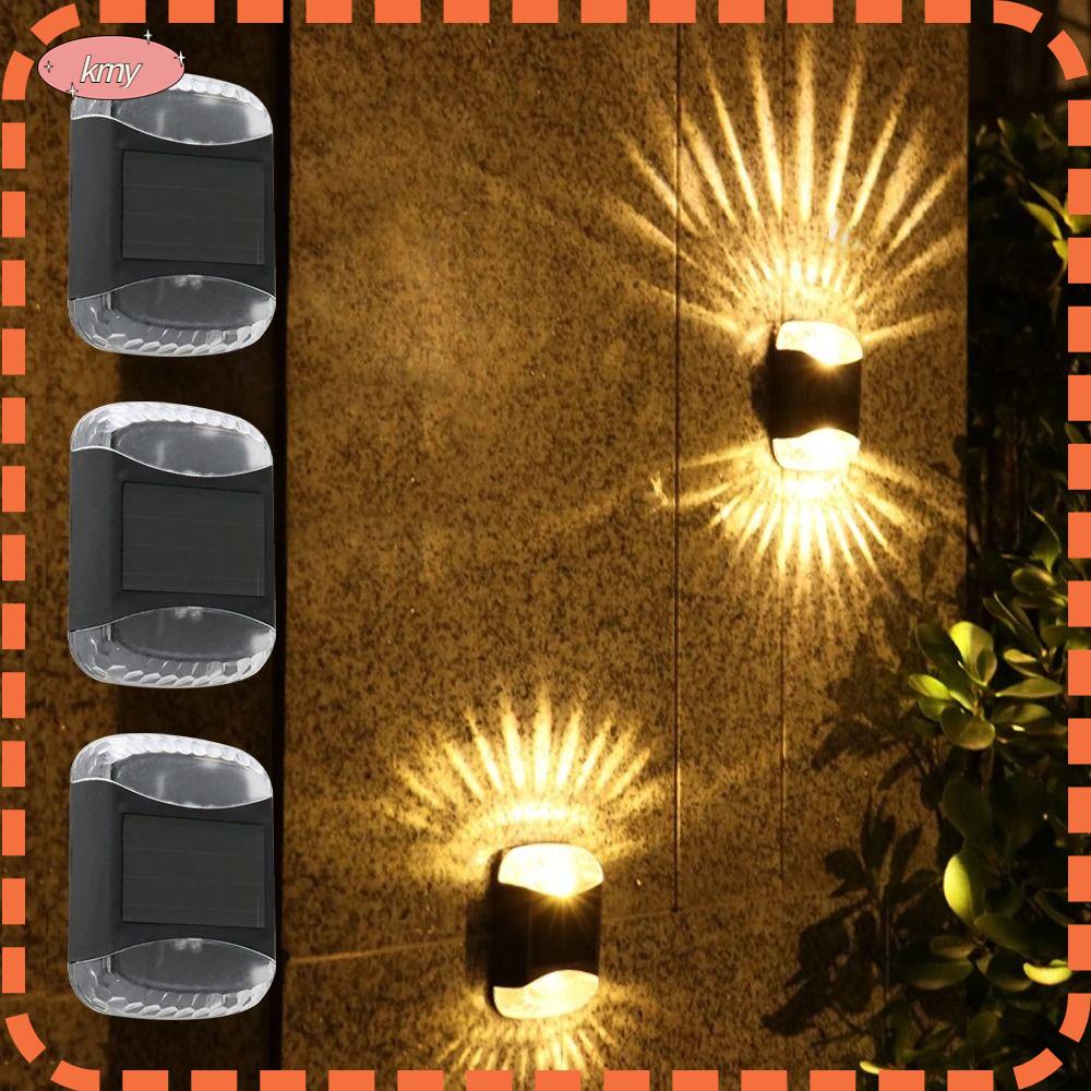 KRNY Bộ 4 Đèn LED Năng Lượng Mặt Trời Chống Thấm Nước Cho Sân Vườn