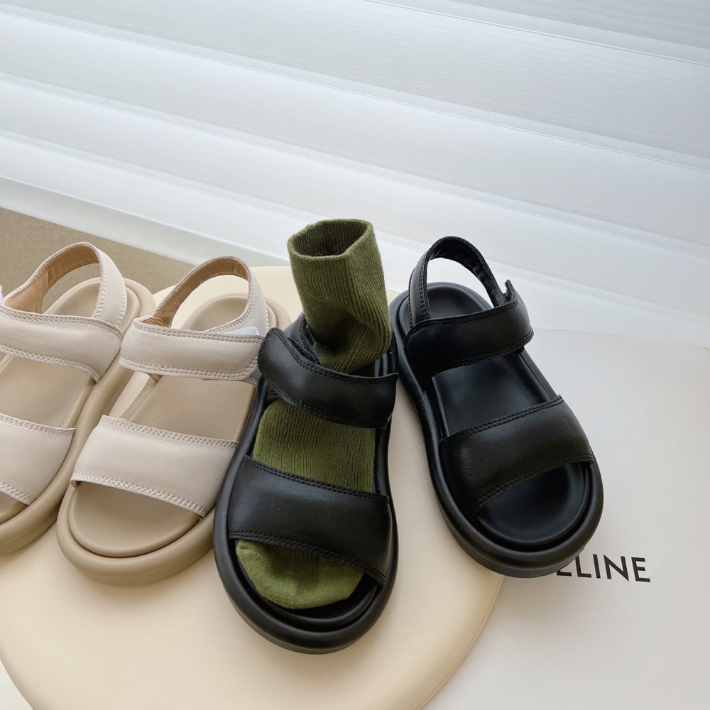 23-37 Large Size Girls' Sandals 2023 Summer Simple Fashion Beach Shoes for Boys and Girls