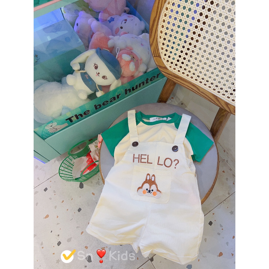 Set bộ yếm 2 chi tiết cho bé yêu