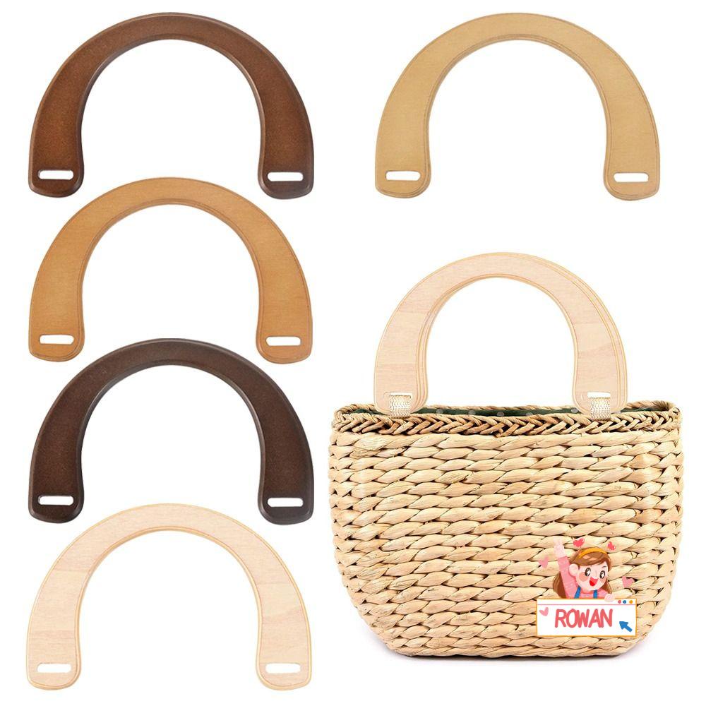 ROWANS Tay Cầm Bằng Gỗ Dùng Để Tự Làm Túi Xách Tiện Dụng