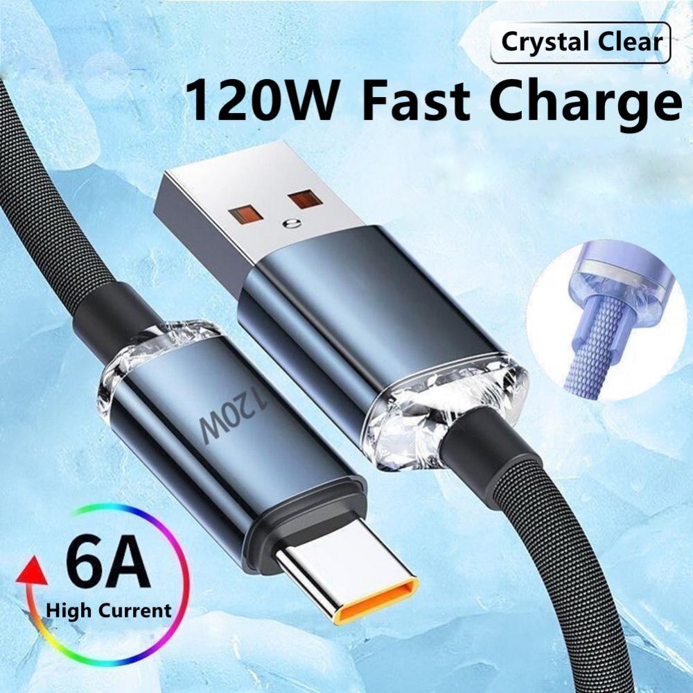 Dây Cáp Sạc Nhanh 120W USB Type C 6A PD Dành Cho Huawei Xiaomi