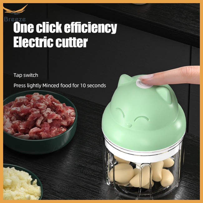 Máy Nghiền Tỏi 250ml Chạy Điện Không Dây Nhỏ Gọn Tiện Dụng