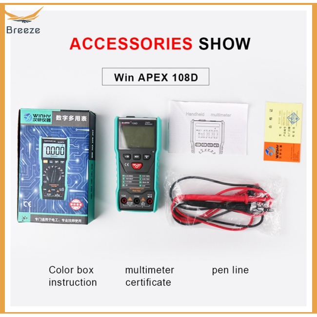 Vạn Năng Kế Kỹ Thuật Số Winapex 108D RMS 5999 AC / DC
