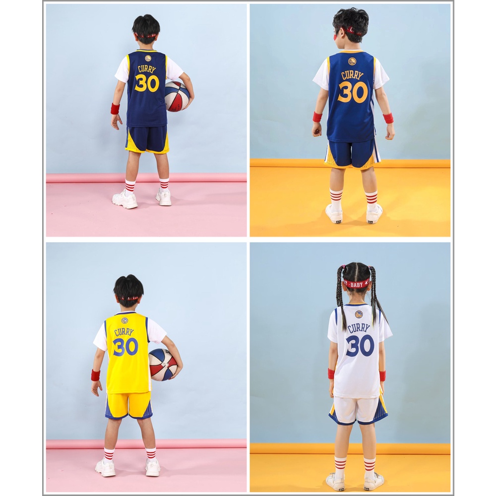 Áo Thun Bóng Rổ Ngắn Tay Số 30 Stephen Curry Thời Trang Mùa Hè Dành Cho Trẻ