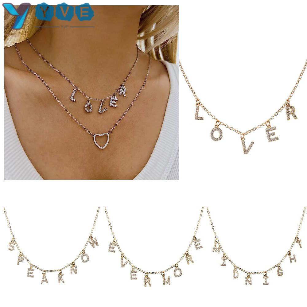 Vòng cổ Mặt Kim Loại Khắc Chữ Thời Trang