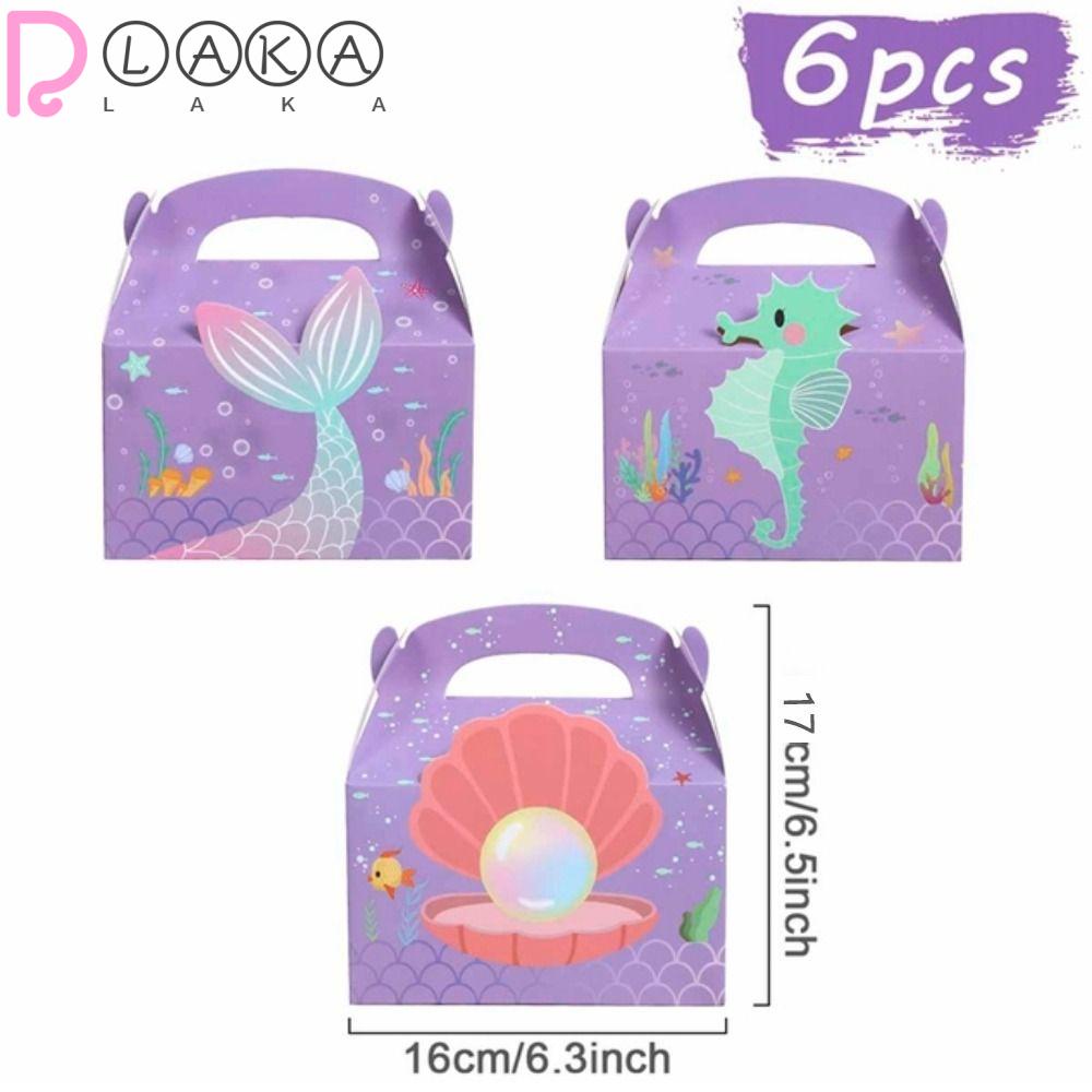 Set 6 Túi Đựng Bánh Quy Chủ Đề Thế Giới Dưới Nước Di Động Trang Trí Tiệc Tùng Cho Bé