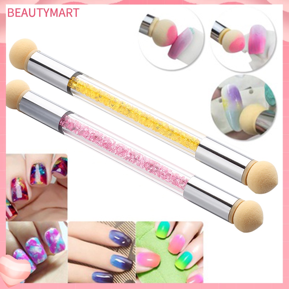 Cọ Mút Hai Đầu Đính Đá Trang Trí Móng Tay Nghệ Thuật Cho Nữ