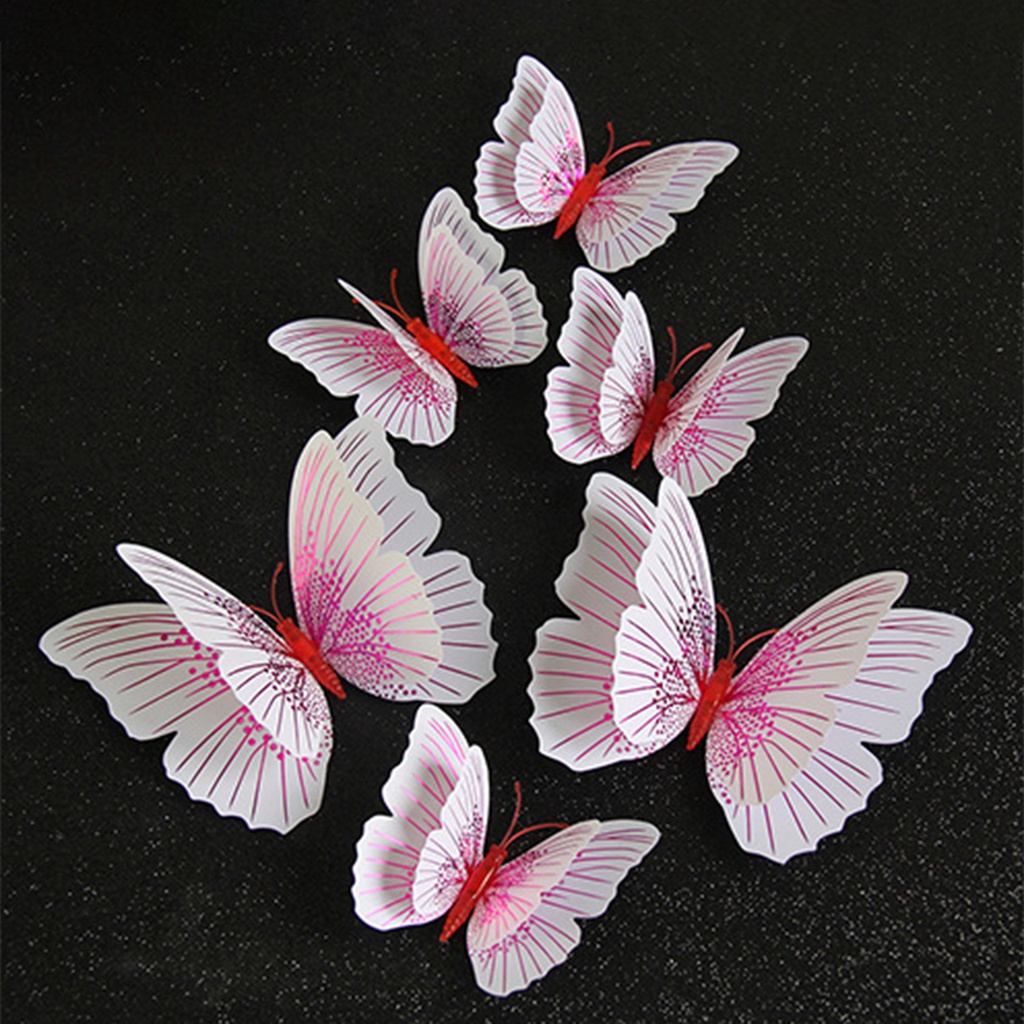 Set 12 Miếng Dán Tường Bằng PVC Hình Động Vật Bay 3D Đa Năng Có Thể Tháo Rời Cho Bé