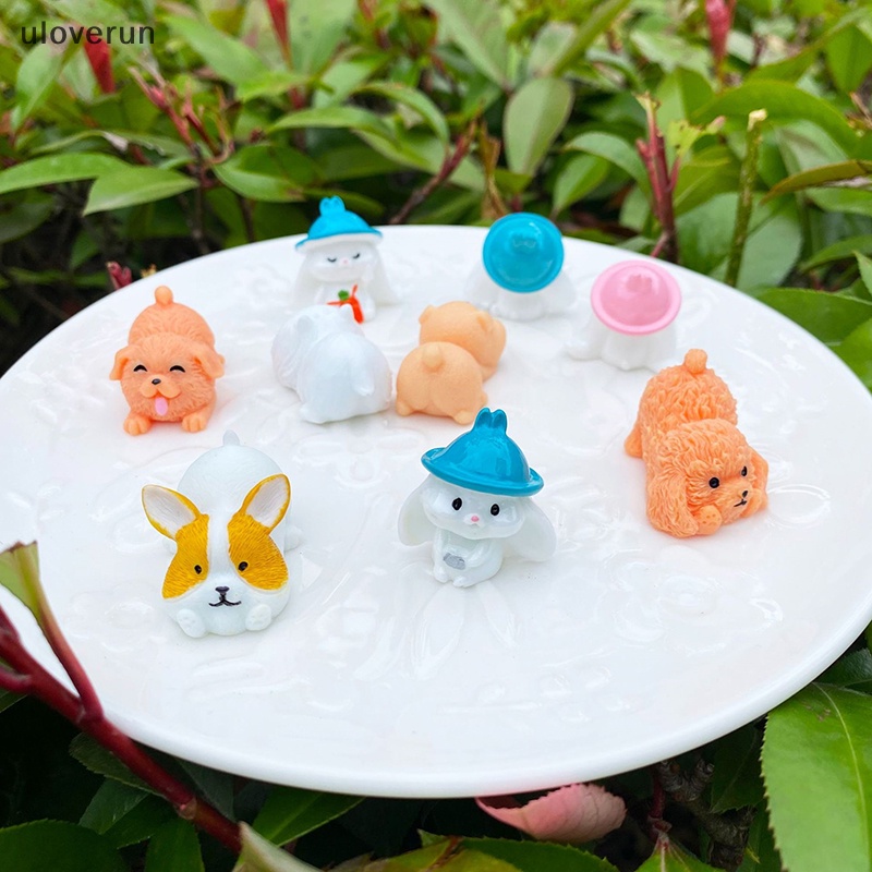 Set 2 Đồ trang trí Cún / Thỏ Dạ Quang Mini Trang Trí Tiểu Cảnh