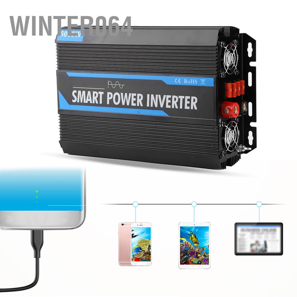 Winter064 2000W 12V đến 220V Sóng sin tinh khiết Điện áp biến tần Phụ kiện tự động