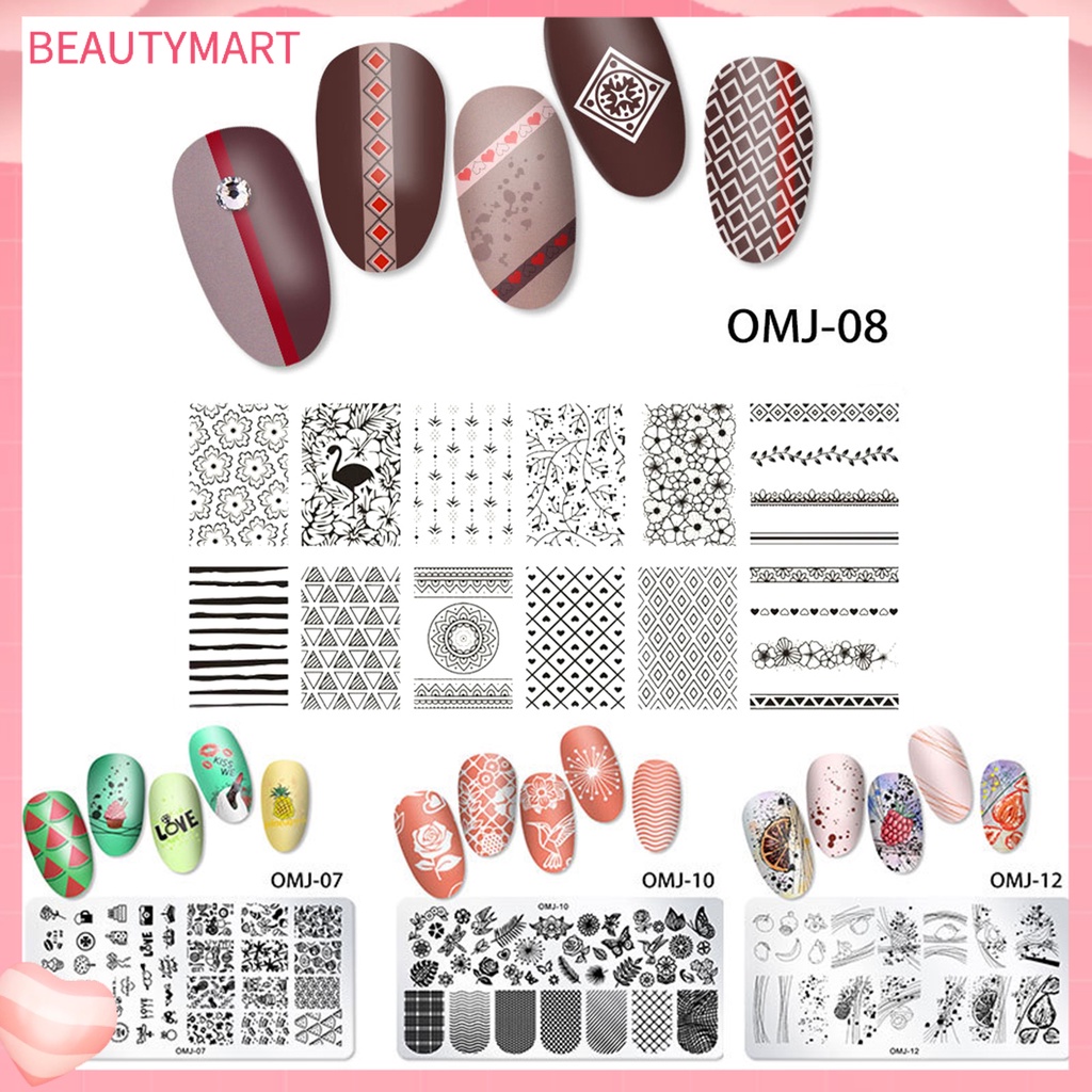 Miếng Dán Trang Trí Móng Tay Nghệ Thuật Họa Tiết Kẻ Sọc / Hoa Văn Độc Đáo DIY Cho Nữ