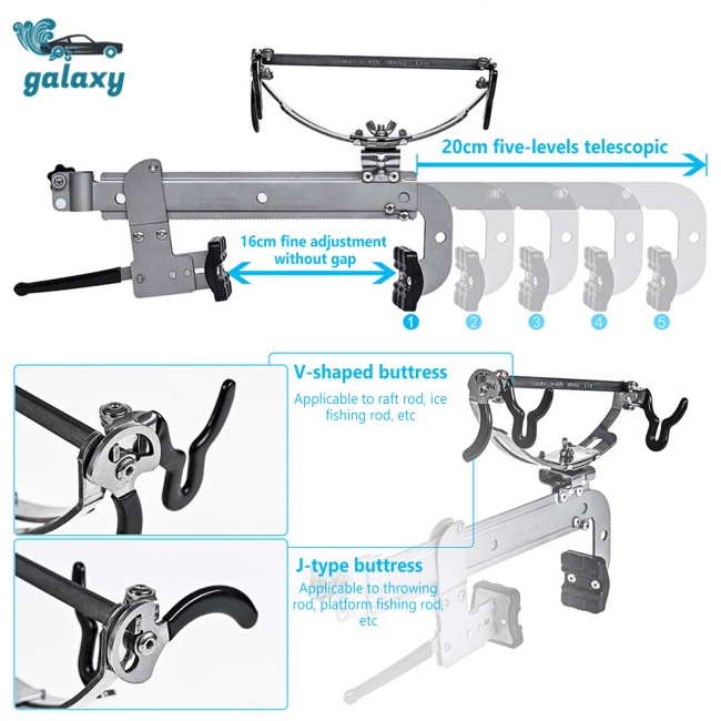 Galaxy Giá Đỡ Cần Câu Cá Bằng Thép Không Gỉ 28 / 36cm