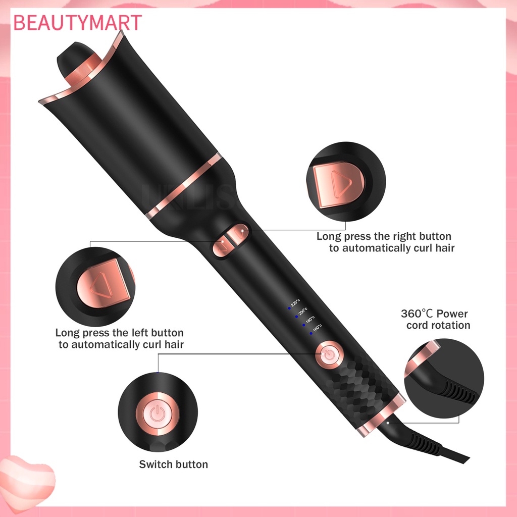 Máy Uốn Tóc Tự Động 4 Chế Độ Nhiệt Độ Thân Thiện Với Môi Trường Chống Bỏng Tiện Dụng