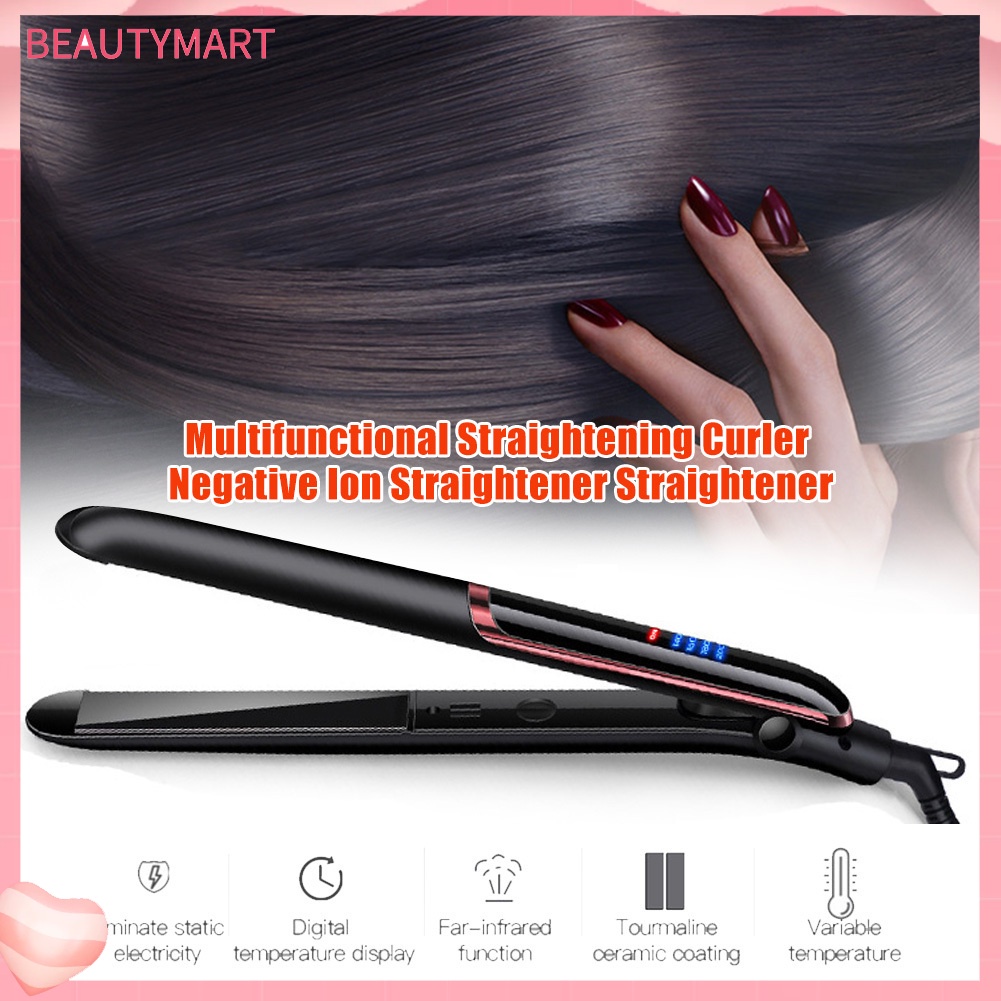 Máy Duỗi / Uốn / Duỗi Tóc 35W Có Màn Hình LED Hiển Thị Ion PTC