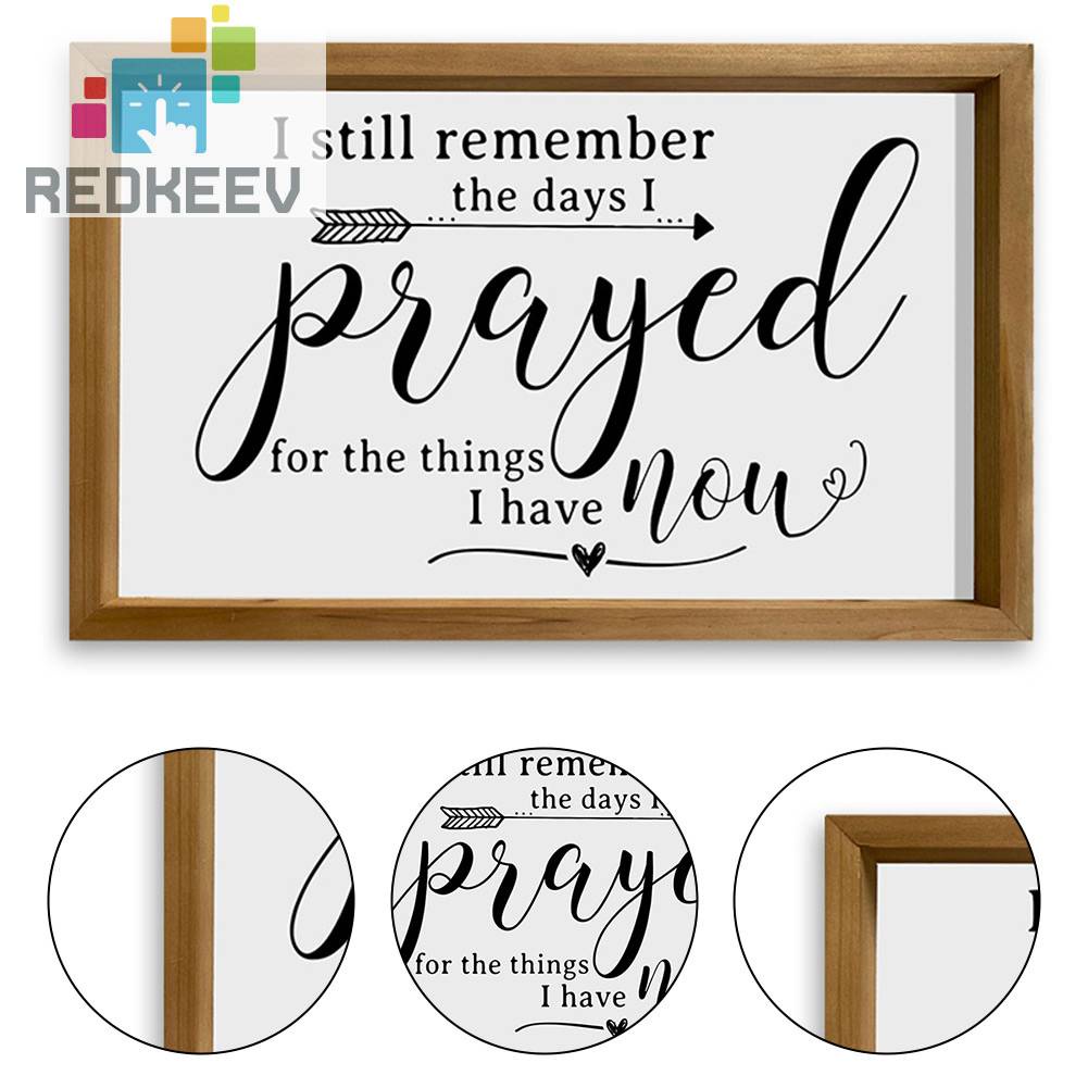 Khung Dán Tường Trang Trí Chữ Remember When Irayed Best Quà Tặng Không Độc Hại Cho Phòng Khách