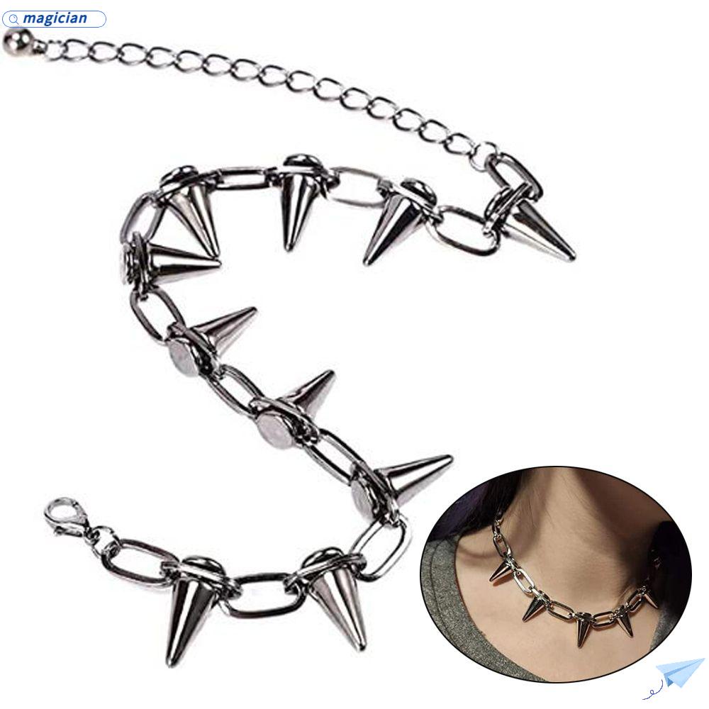 MAG Vòng Cổ Choker Đính Đinh Tán Phong Cách Hip Hop Harajuku Cho Nam Và Nữ