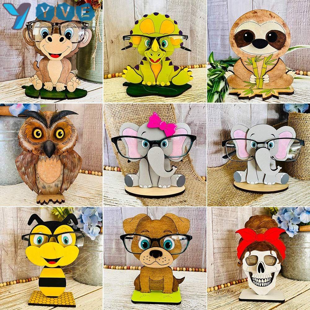 Giá Đỡ Mắt Kính Bằng Gỗ Hình Động Vật Độc Đáo Trang Trí Nhà Cửa / Văn Phòng