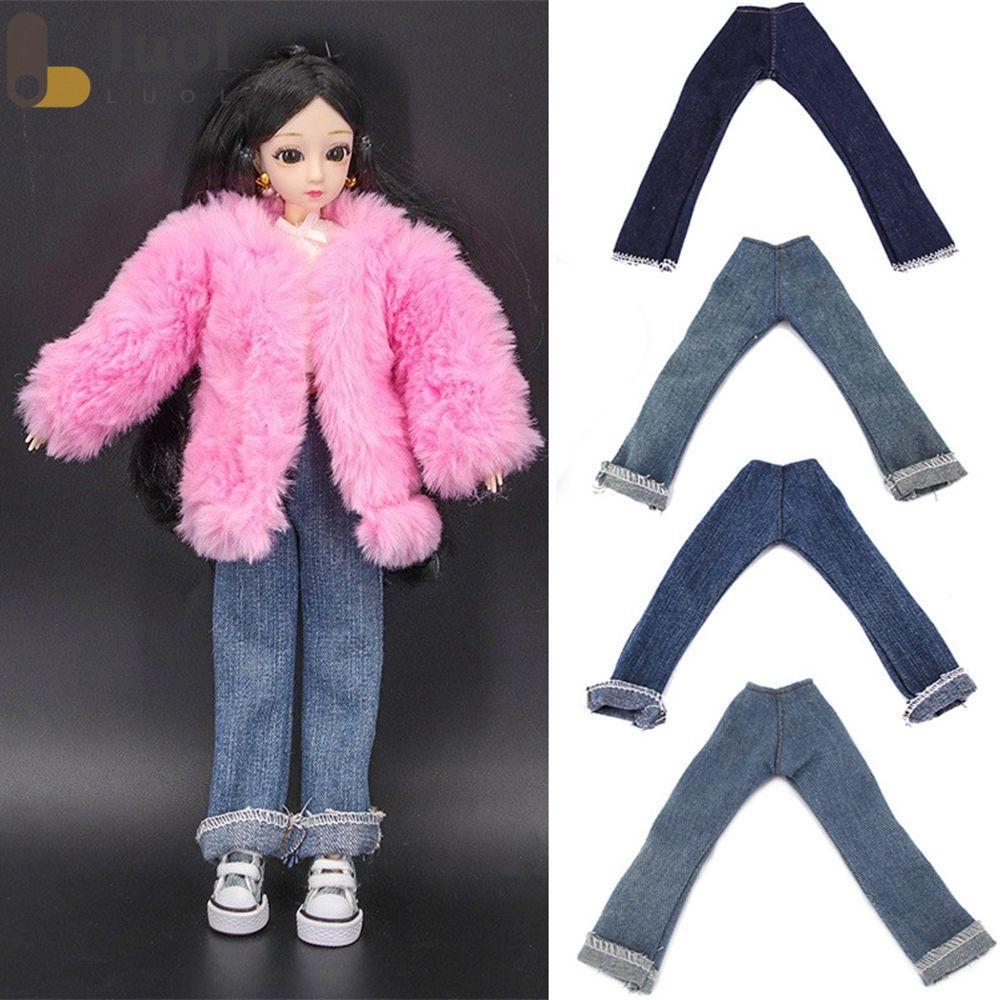 LUOL Bộ Quần Jeans Và Áo Hoa Xinh Xắn Dành Cho Búp Bê 1 / 6