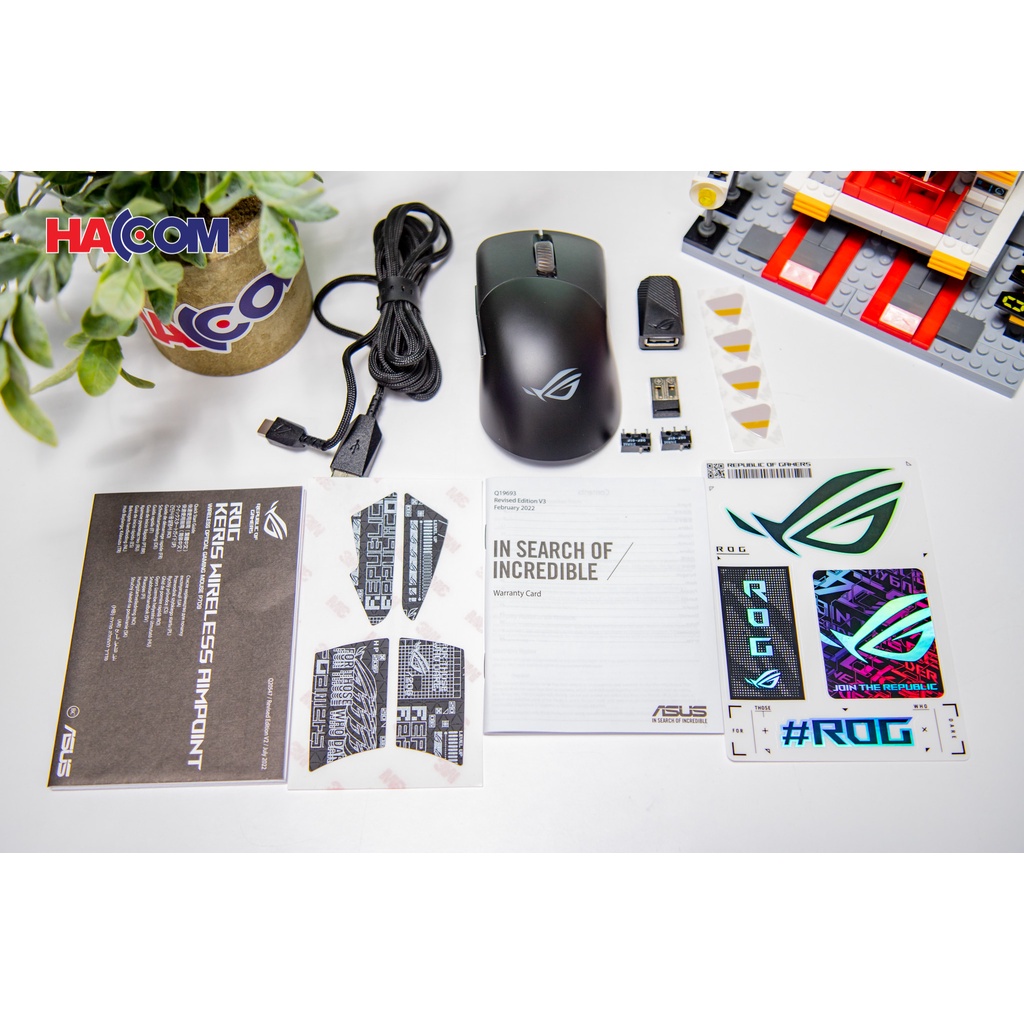 Chuột game Asus ROG Keris Wireless Aimpoint Black 3 chuẩn kết nối tiện lợi
