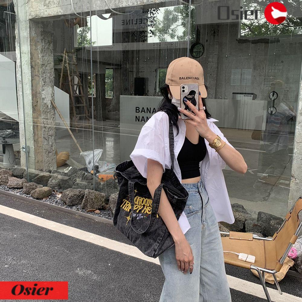 OSIER1 Túi Xách Nữ Cỡ Lớn In Chữ Thời Trang