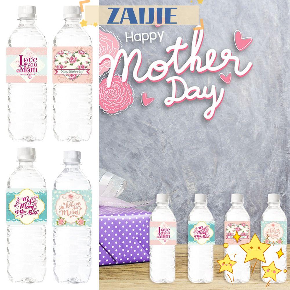 ZAIJIE24 24 Miếng Dán Chữ Happy Mother 'S Day Chống Thấm Nước