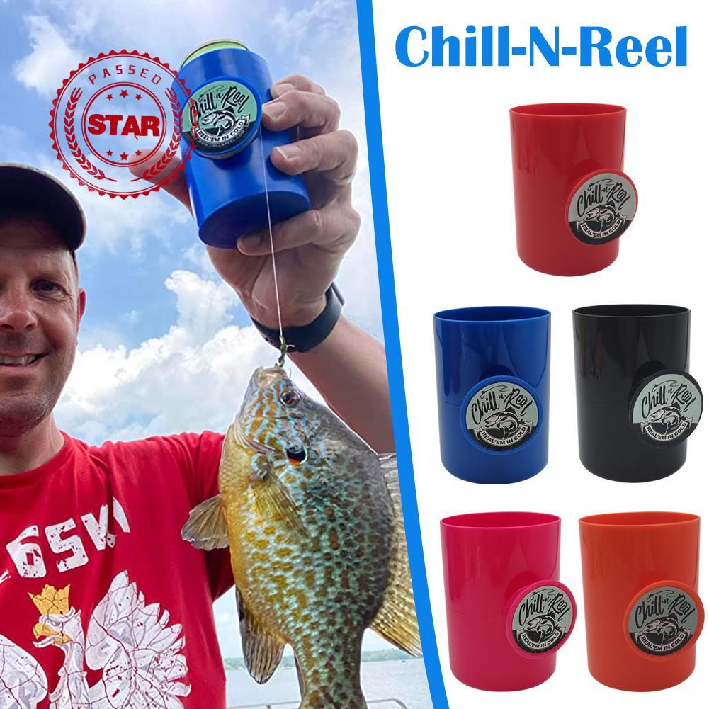 Máy Làm Mát Câu Cá Chill-N-Reel Có Thể Quay Tay Đến Giá Đỡ Đồ Uống Vỏ Cứng H8Y0