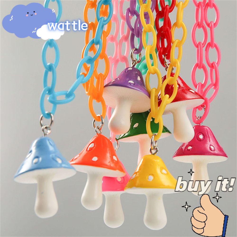 WATTLE Vòng cổ Mặt Nấm Màu Kẹo Dễ Thương