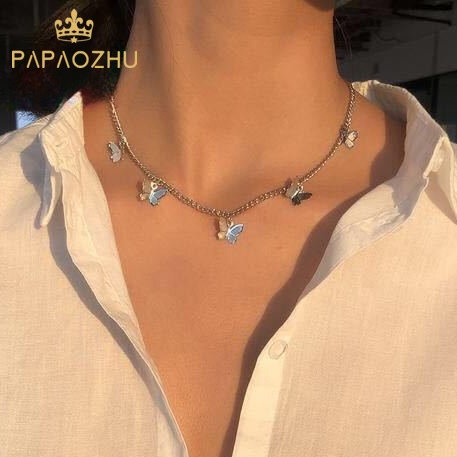 Vòng cổ Mặt Hình Bươm Bướm Xinh Xắn Thời Trang Dành Cho Nữ