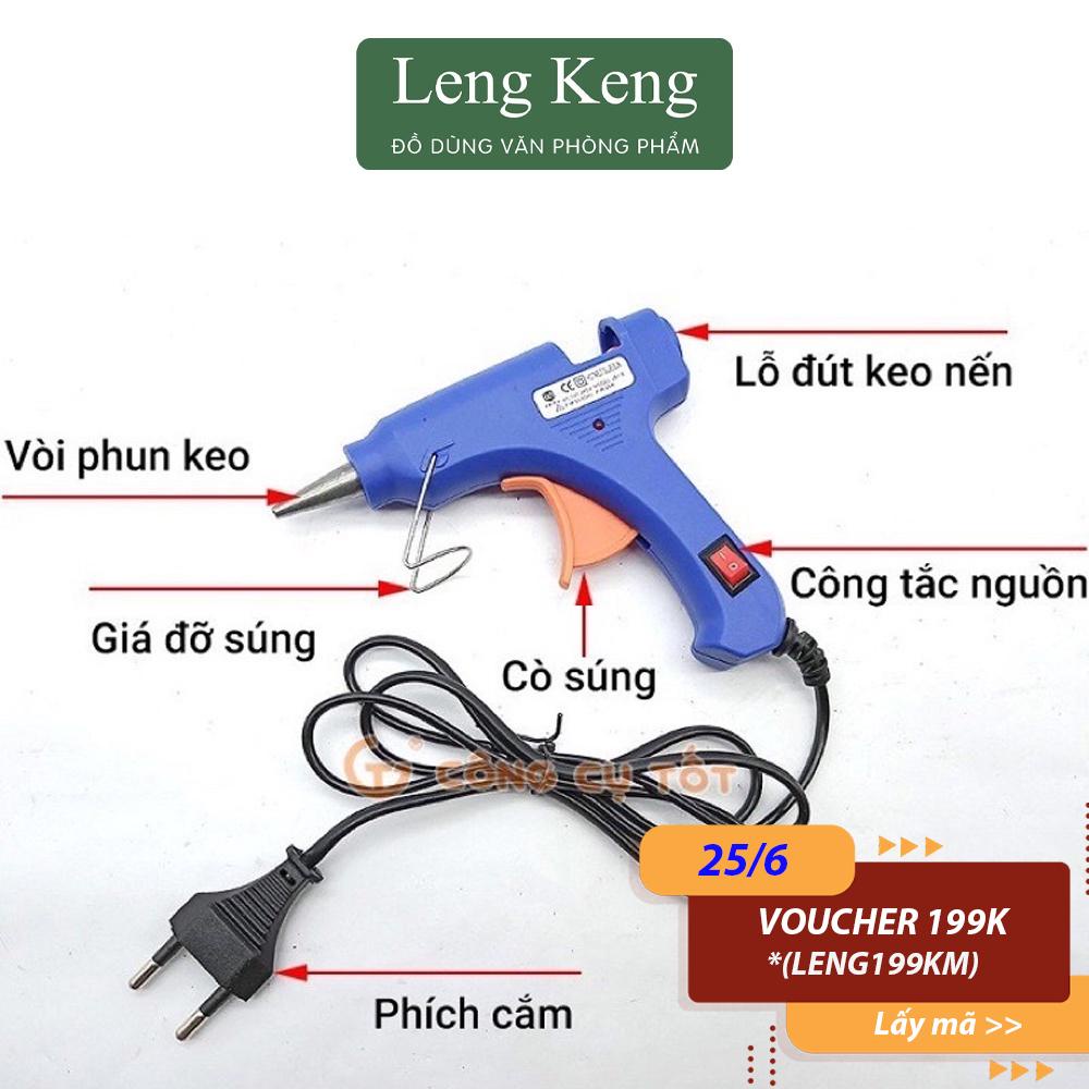 Máy bắn keo nến 20w loại đẹp văn phòng phẩm Leng Keng kèm keo nến SU37