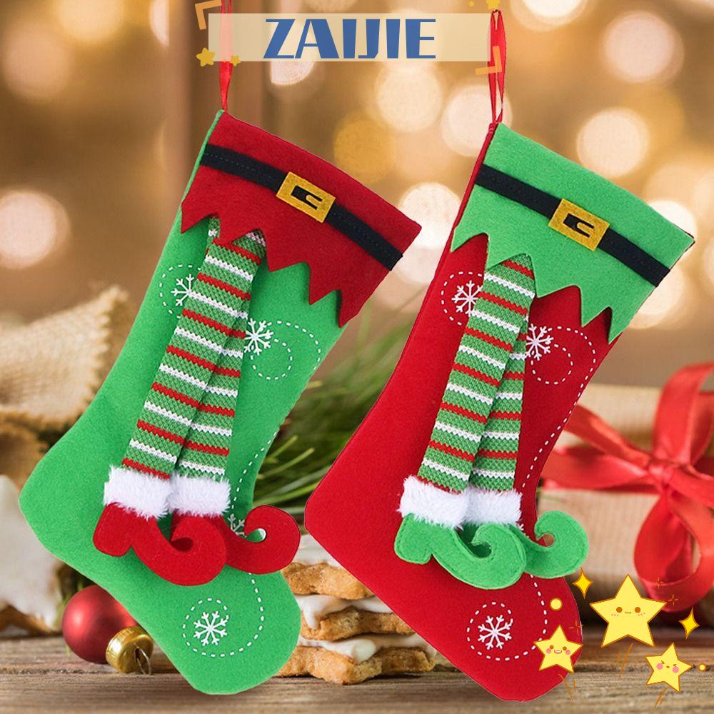 ZAIJIE24 Set 2 Chân Yêu Tinh 31cm Trang Trí Giáng Sinh Thời Trang