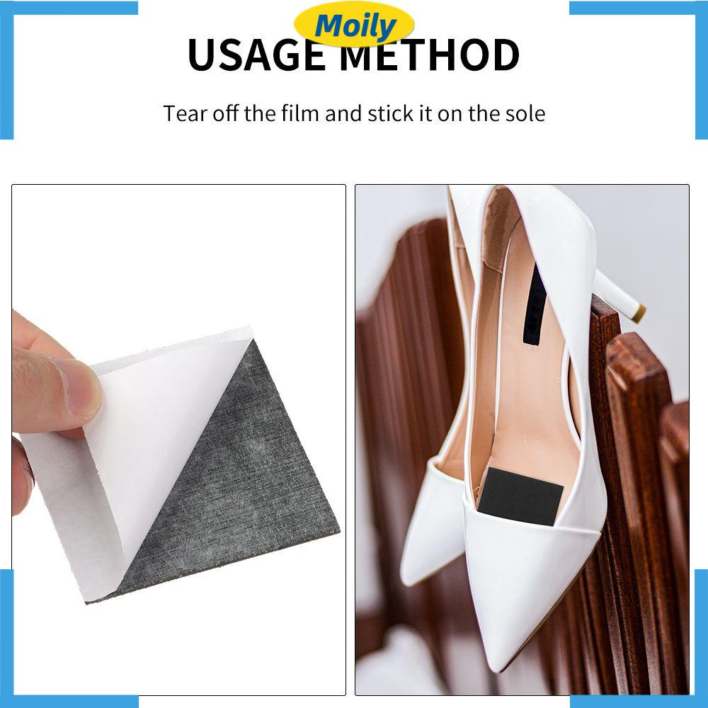 MOILYVN Miếng Dán Giày Cao Gót Tự Dính Chống Mòn Chống Trượt Màu Đen