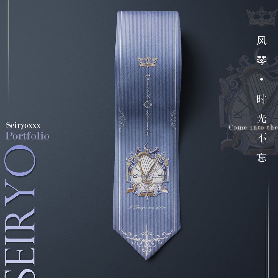 Cà Vạt Chính Hãng JK Màu Xanh Dương Nhạt Nhạt Phong Cách Preppy Cho Nam