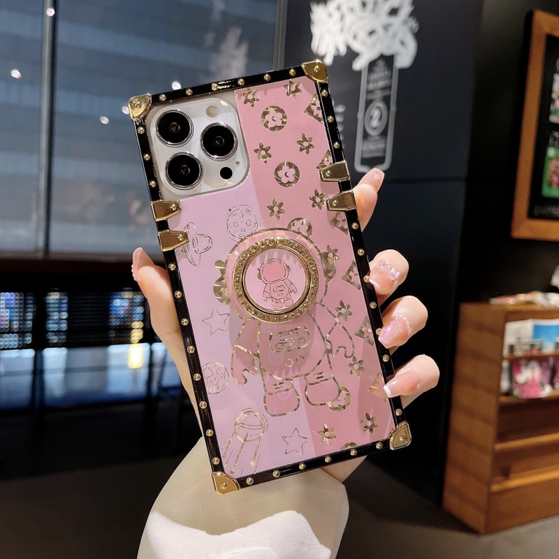 Ốp Điện Thoại Vuông Mềm In Hình Gấu Cho REALME C53 C55 C30S C33 C31 11 REALME10 PRO PLUS C25Y C21Y C15 4g 5G