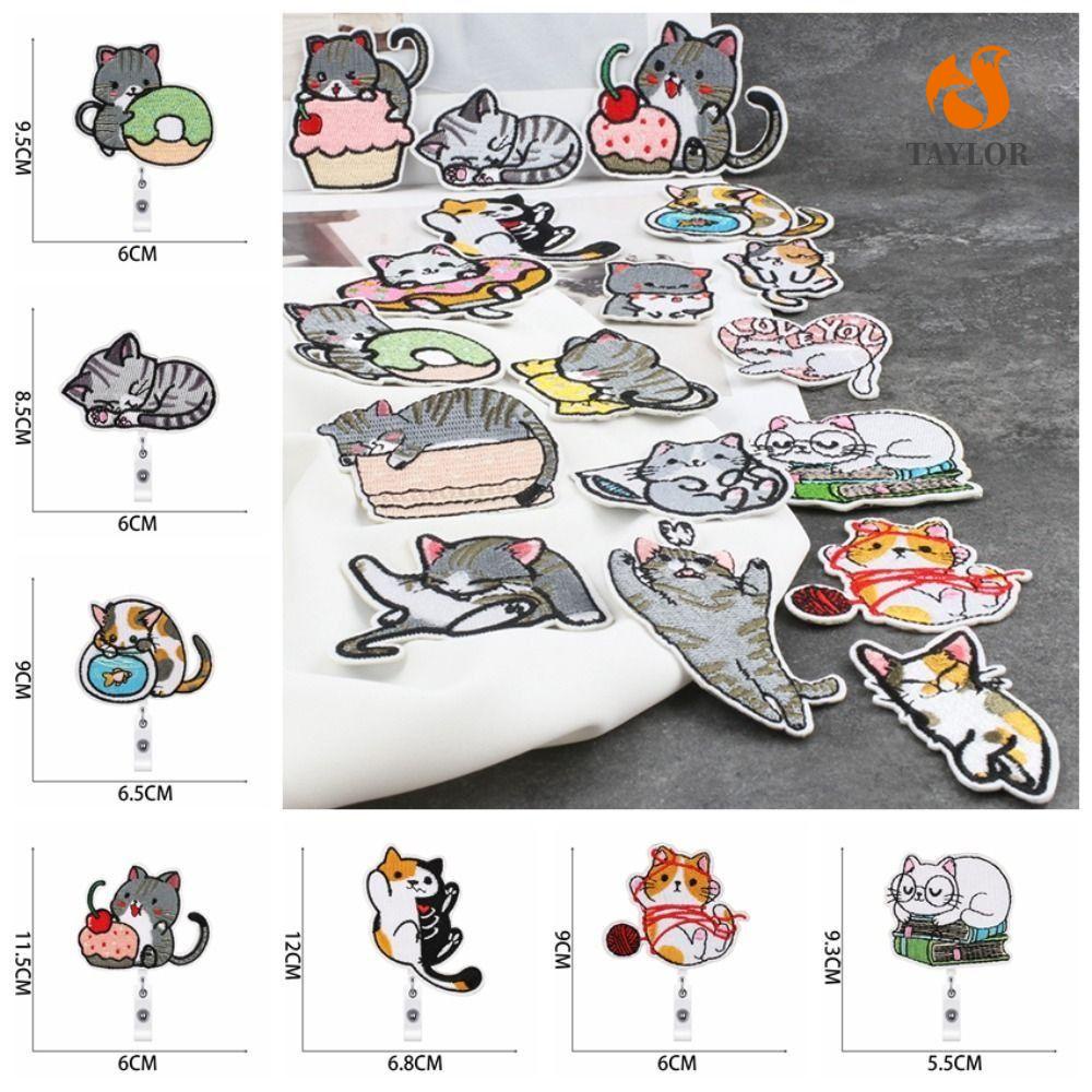 Taylor1 Giá Đỡ Thẻ ID / IC Xoay 360 Độ Hình Mèo Hoạt Họa Sáng Tạo Thời Trang
