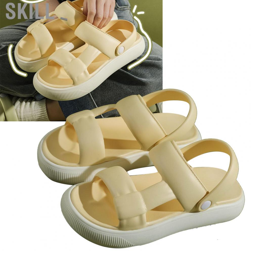 Skill Summer Shoes  Woman Platform Slippers Comfortable Soft Dual Purpose for Outdoor Beach