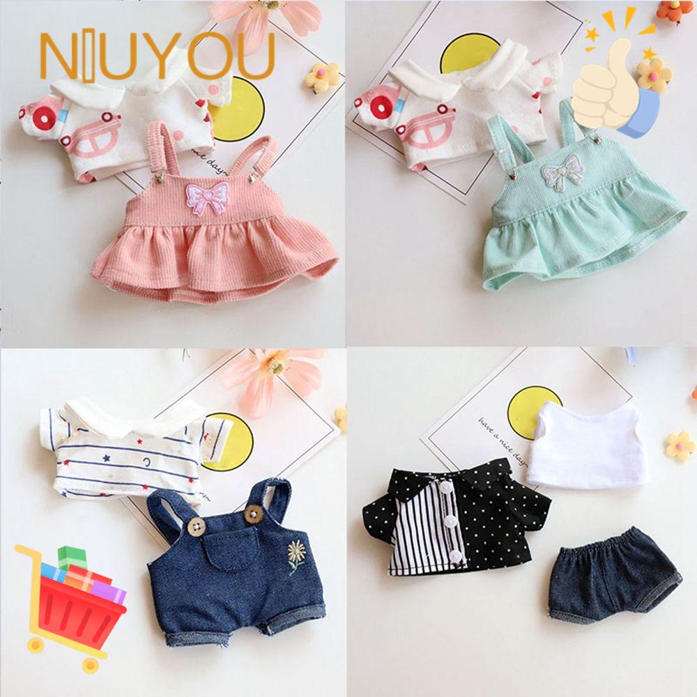 NIUYOU 1 Bộ Quần Áo Dài Tay Cho Búp Bê 20cm