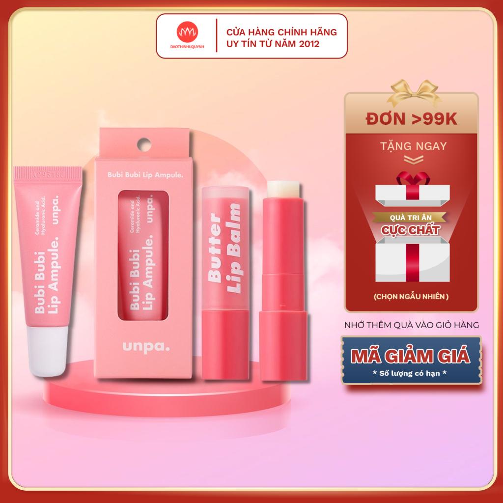 Son Dưỡng Dưỡng Ẩm Cho Môi Căng Mọng Unpa Bubi Bubi Lip Ampule 10ml / Balm 3.8g