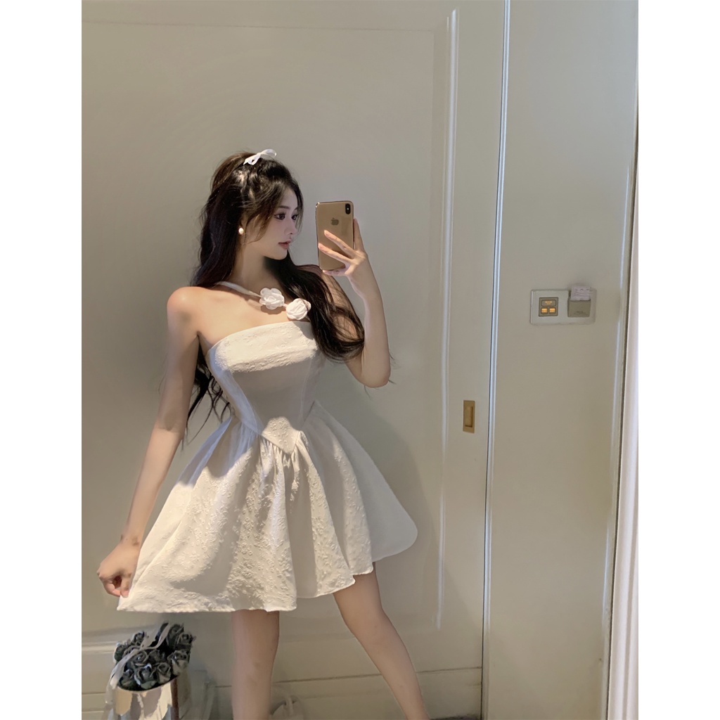 Đầm Hai Dây Ôm Dáng Màu Trơn Phong Cách Desire Mới Quyến Rũ Cho Nữ