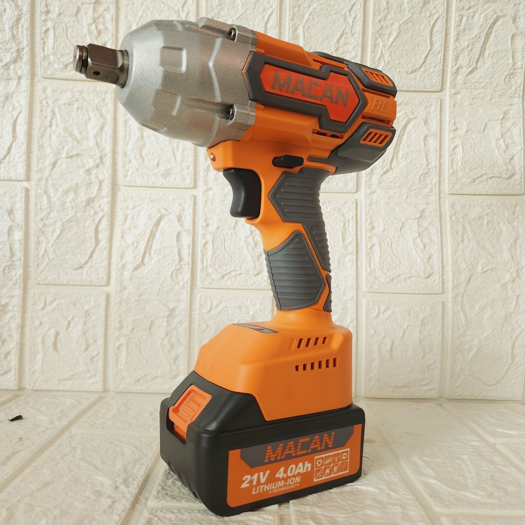 Máy Siết Bulong ô tô MACAN 21 Lực Siết Khủng 880Nm, lực siết khủng động cơ không chổi than giá sĩ