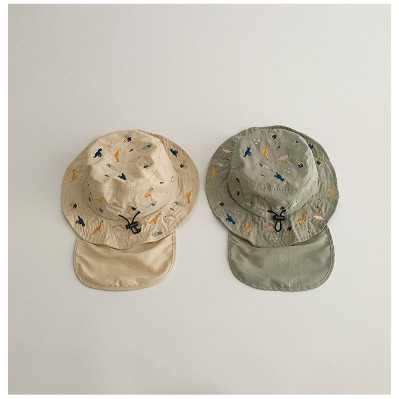 Mũ Che Nắng Thoáng Khí Thêu Họa Tiết Hoạt Hình Xinh Xắn Theo Phong Cách Mùa Hè Dành Cho Bé