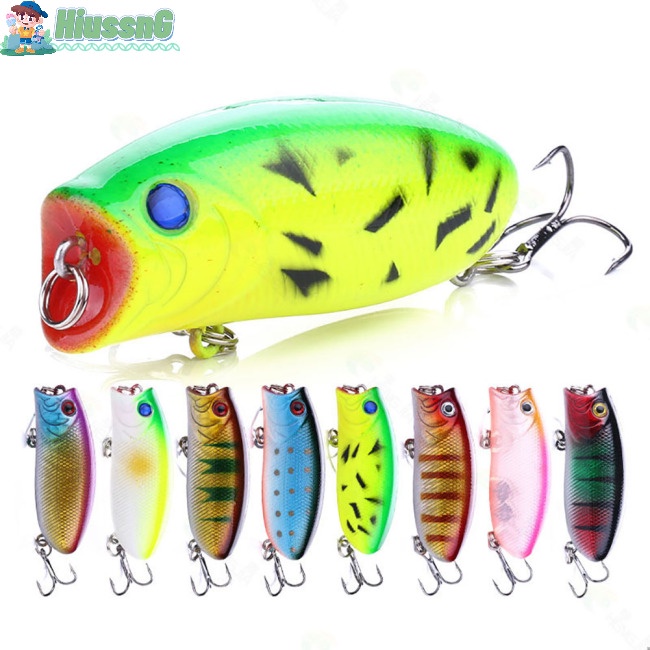 Mồi Câu Cá Giả Cứng 8 Màu 6cm / 10.4g