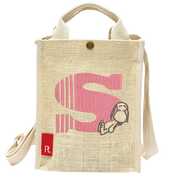 Túi Xách Đeo Vai Vải Cotton Lanh Thêu Hoạt Hình Snoopy Kiểu Nhật Bản Dễ Thương