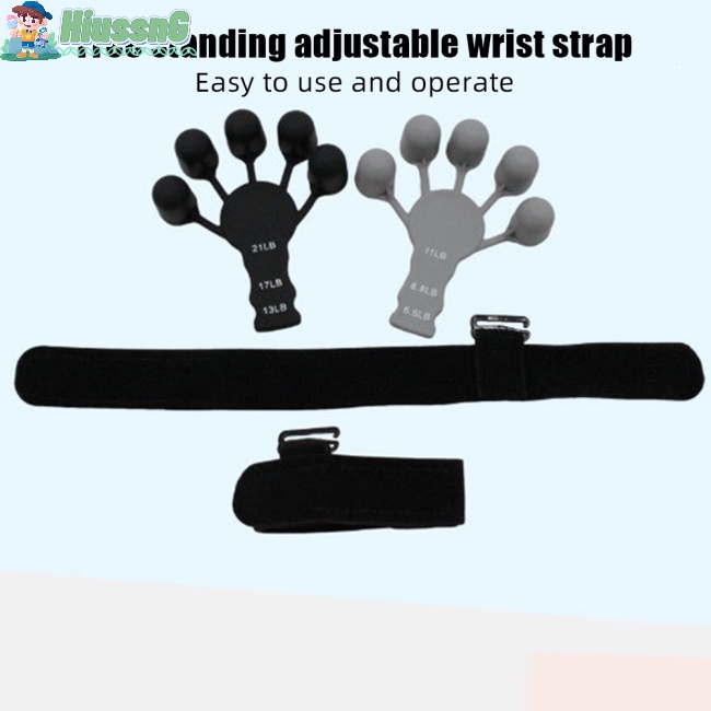 Dụng Cụ Luyện Tập Lực Ngón Tay 5 Ngón Bằng Silicone 6 Mức Độ