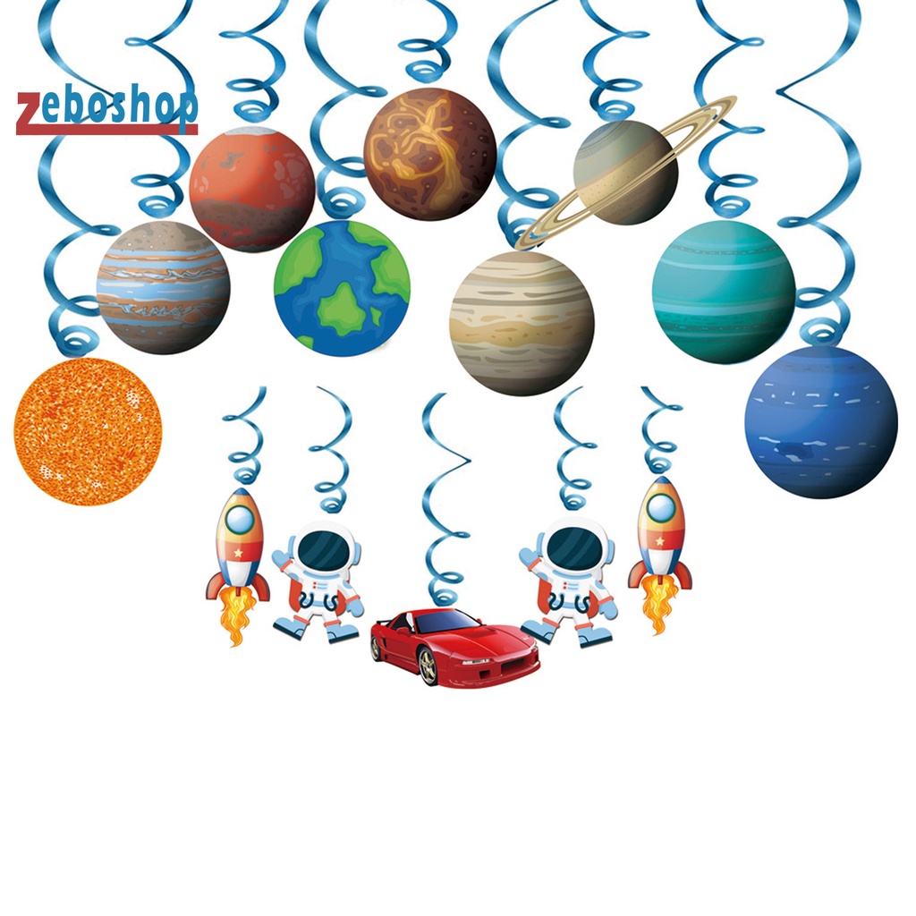 Dây Treo Cờ Trang Trí Tiệc Sinh Nhật Chủ Đề Phi Hành Gia Màu Sắc Tươi Sáng