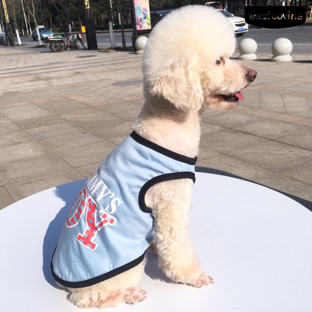 [COD]♞Áo Thun In Chữ Thoáng Khí Thời Trang Mùa Hè Dành Cho Cún Cưng