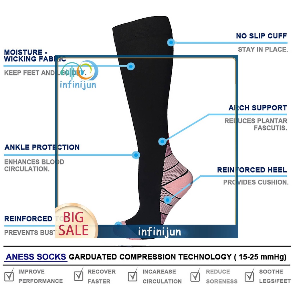 1 Đôi Vớ Thể Thao Nylon Màu Gradient Dành Cho Nam Nữ