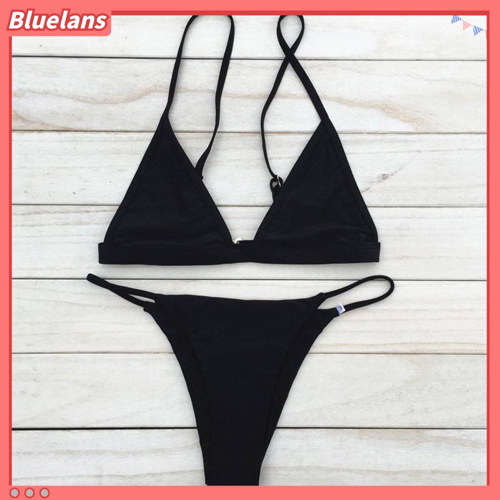 Bộ Bikini Tam Giác Màu Sắc Thời Trang Quyến Rũ Cho Nữ